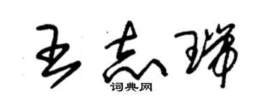 朱锡荣王志瑞草书个性签名怎么写