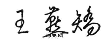 骆恒光王燕矫草书个性签名怎么写