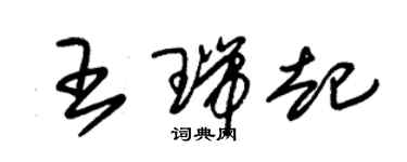 朱锡荣王瑞起草书个性签名怎么写
