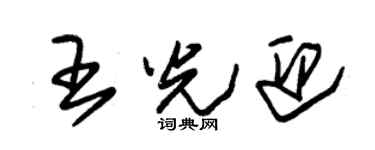 朱锡荣王光迎草书个性签名怎么写
