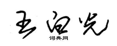 朱锡荣王白光草书个性签名怎么写