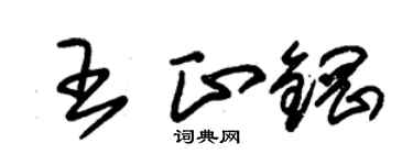 朱锡荣王正钢草书个性签名怎么写