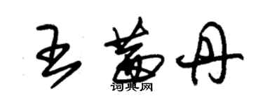 朱锡荣王茜丹草书个性签名怎么写