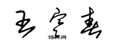 朱锡荣王寒春草书个性签名怎么写