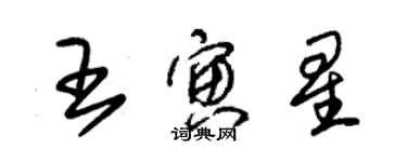 朱锡荣王寅星草书个性签名怎么写