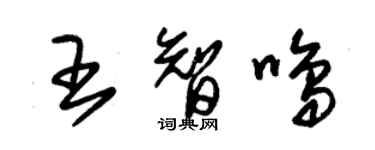 朱锡荣王智鸣草书个性签名怎么写