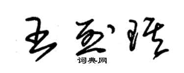 朱锡荣王烈琪草书个性签名怎么写