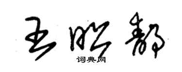 朱锡荣王昭静草书个性签名怎么写