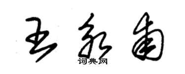 朱锡荣王永甫草书个性签名怎么写