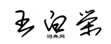 朱锡荣王白荣草书个性签名怎么写