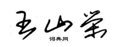 朱锡荣王山荣草书个性签名怎么写
