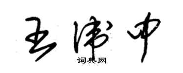朱锡荣王卫中草书个性签名怎么写
