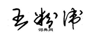 朱锡荣王粉卫草书个性签名怎么写