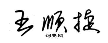 朱锡荣王顺捷草书个性签名怎么写