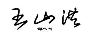 朱锡荣王山洪草书个性签名怎么写