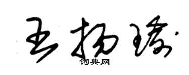 朱锡荣王扬瑜草书个性签名怎么写