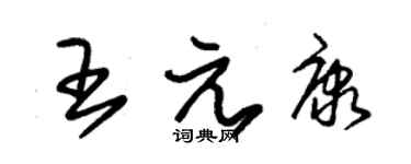 朱锡荣王元康草书个性签名怎么写