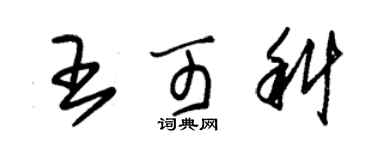 朱锡荣王可科草书个性签名怎么写