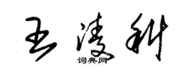 朱锡荣王凌科草书个性签名怎么写