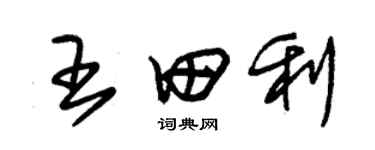 朱锡荣王田利草书个性签名怎么写