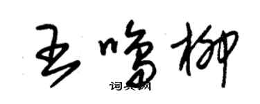 朱锡荣王鸣柳草书个性签名怎么写