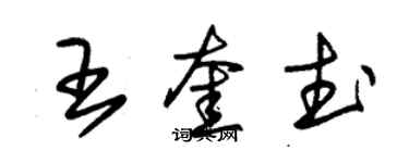 朱锡荣王奎武草书个性签名怎么写