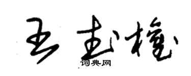 朱锡荣王武权草书个性签名怎么写