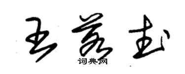 朱锡荣王若武草书个性签名怎么写