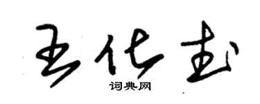 朱锡荣王化武草书个性签名怎么写