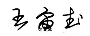 朱锡荣王宙武草书个性签名怎么写