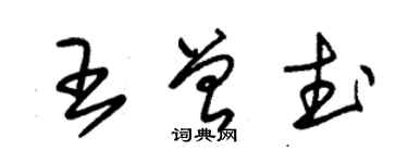 朱锡荣王曾武草书个性签名怎么写