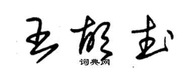朱锡荣王胡武草书个性签名怎么写