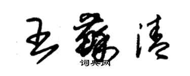 朱锡荣王苏清草书个性签名怎么写