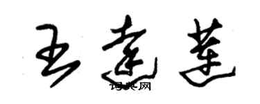 朱锡荣王达莲草书个性签名怎么写
