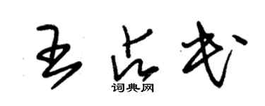朱锡荣王占民草书个性签名怎么写