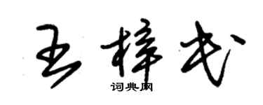 朱锡荣王梓民草书个性签名怎么写