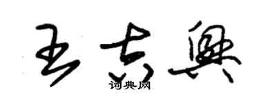 朱锡荣王吉兴草书个性签名怎么写