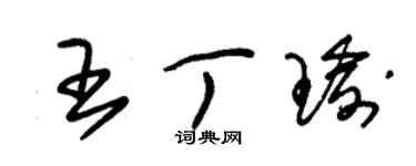 朱锡荣王丁瑜草书个性签名怎么写