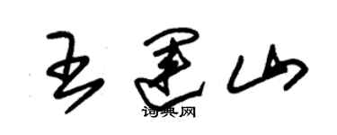 朱锡荣王运山草书个性签名怎么写