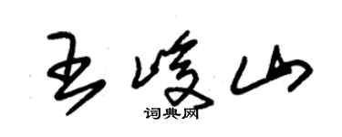 朱锡荣王峻山草书个性签名怎么写