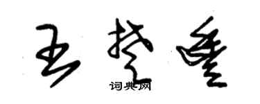 朱锡荣王楚丰草书个性签名怎么写