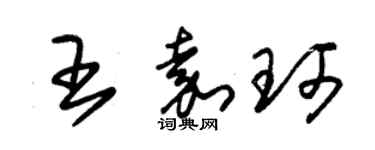 朱锡荣王嘉珂草书个性签名怎么写