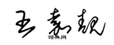 朱锡荣王嘉靓草书个性签名怎么写