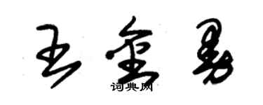 朱锡荣王金曼草书个性签名怎么写