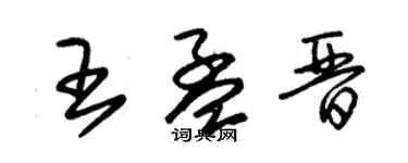 朱锡荣王孟晋草书个性签名怎么写