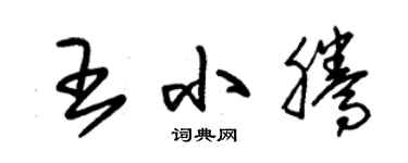 朱锡荣王小腾草书个性签名怎么写