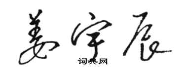 骆恒光姜宇辰草书个性签名怎么写