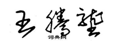 朱锡荣王腾垄草书个性签名怎么写