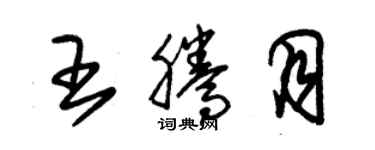 朱锡荣王腾月草书个性签名怎么写