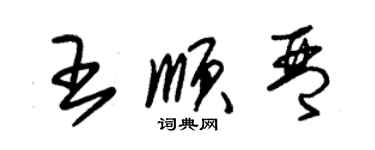 朱锡荣王顺琴草书个性签名怎么写